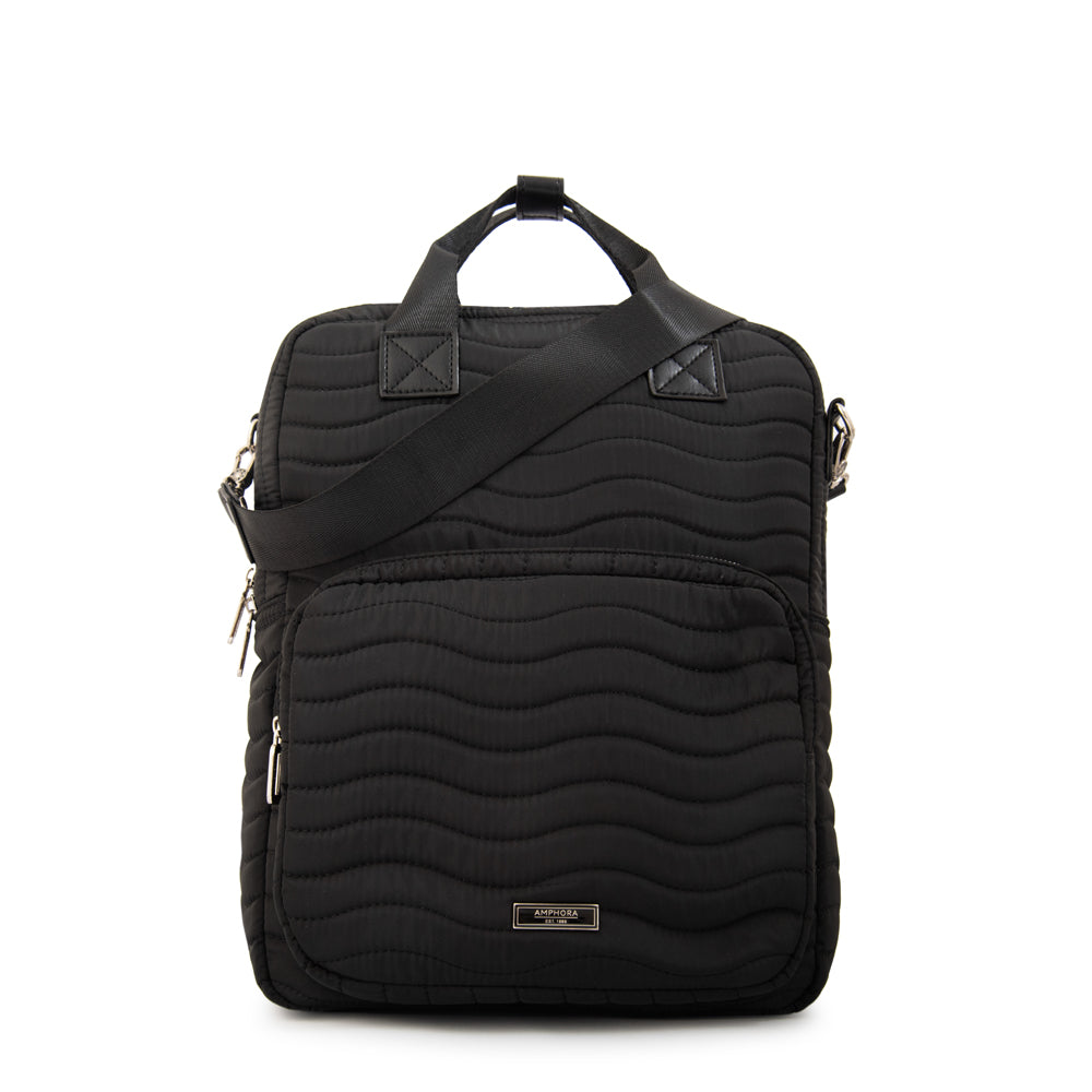 Mochila Porta Laptop Evelyn Nylon Negro