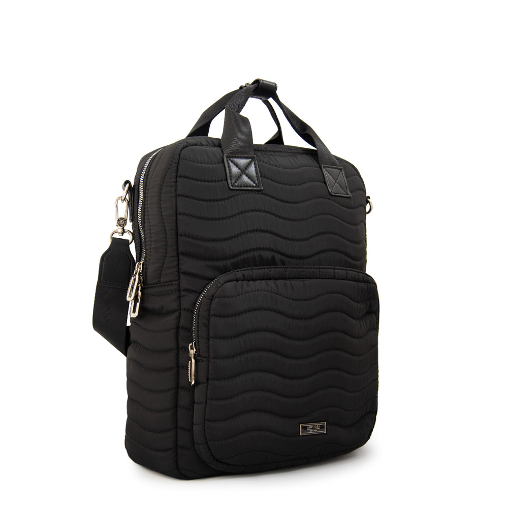 Mochila Porta Laptop Evelyn Nylon Negro