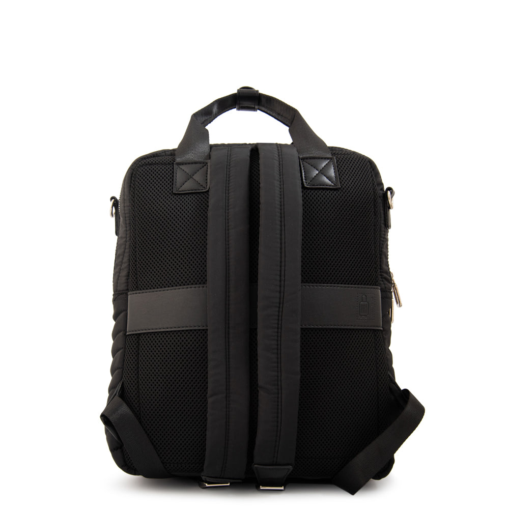 Mochila Porta Laptop Evelyn Nylon Negro