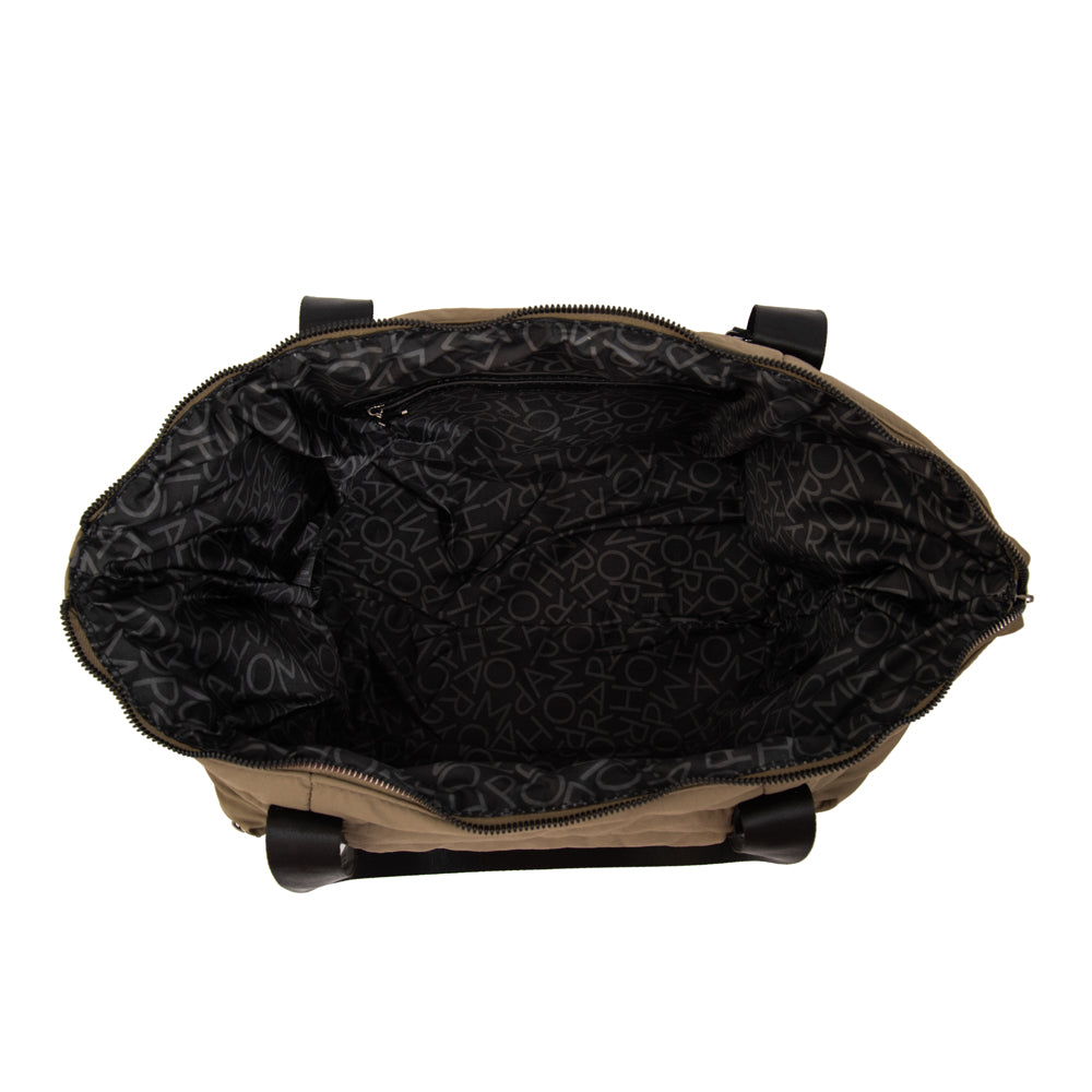 Cartera Dos Asas Grande Simona Verde Oscuro