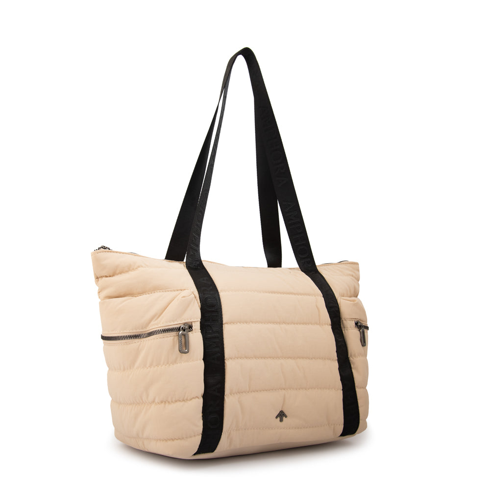 Cartera Dos Asas Grande Simona Blanco Crudo