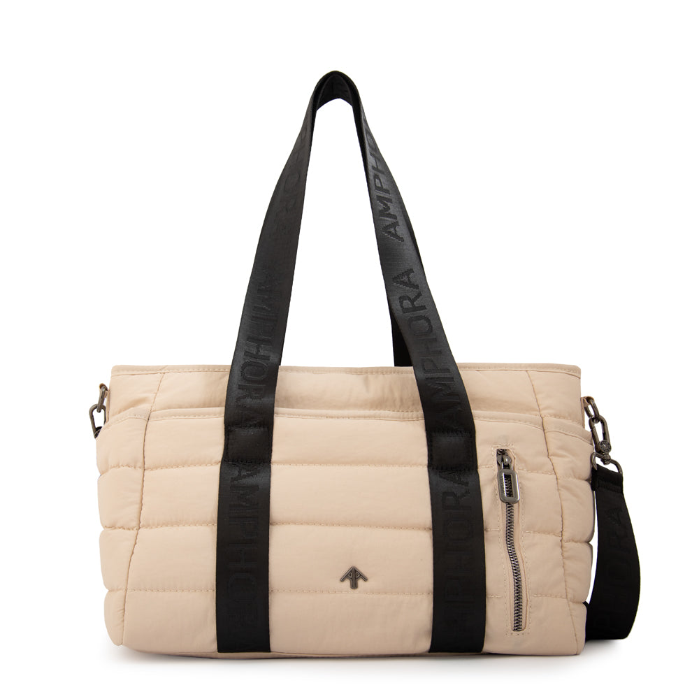 Cartera Dos  Mediana Simona Blanco Crudo