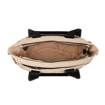 Cartera Dos  Mediana Simona Blanco Crudo