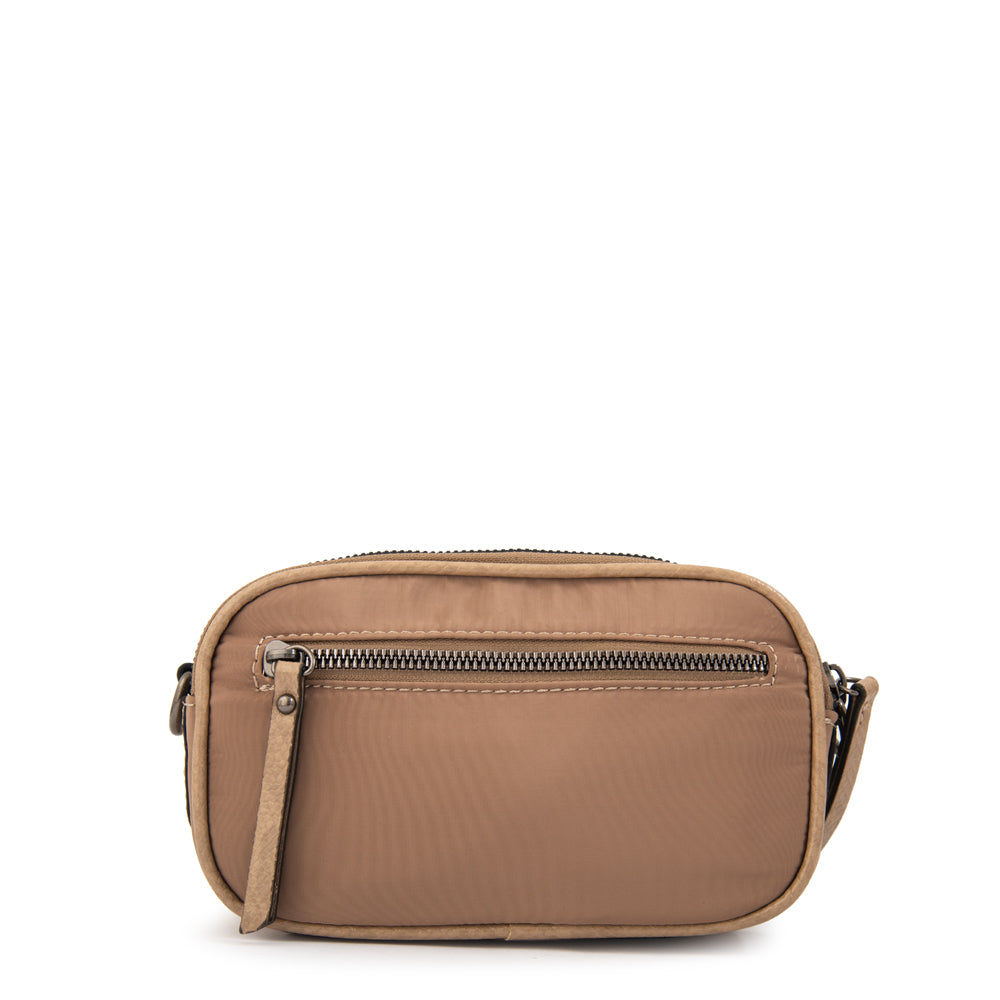 Crossbody Pricila Nylon Beige Oscuro