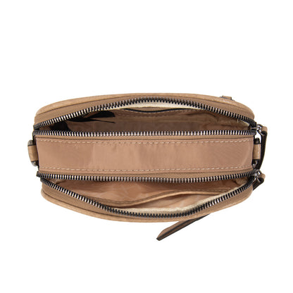 Crossbody Pricila Nylon Beige Oscuro