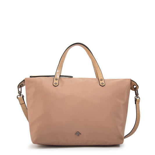 Cartera Dos Asas Santana Beige Oscuro