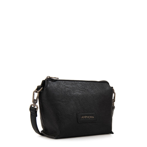Crossbody Sabrina Granulado Negro