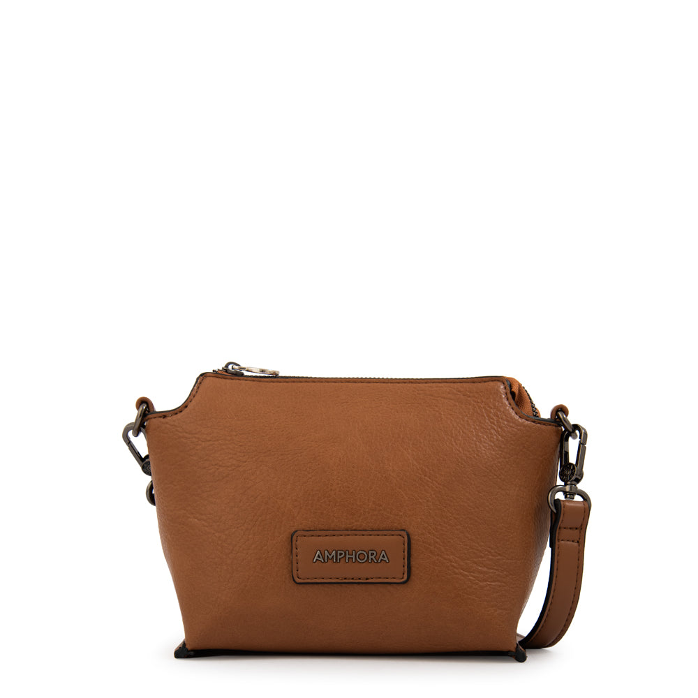 Crossbody Sabrina Granulada Café