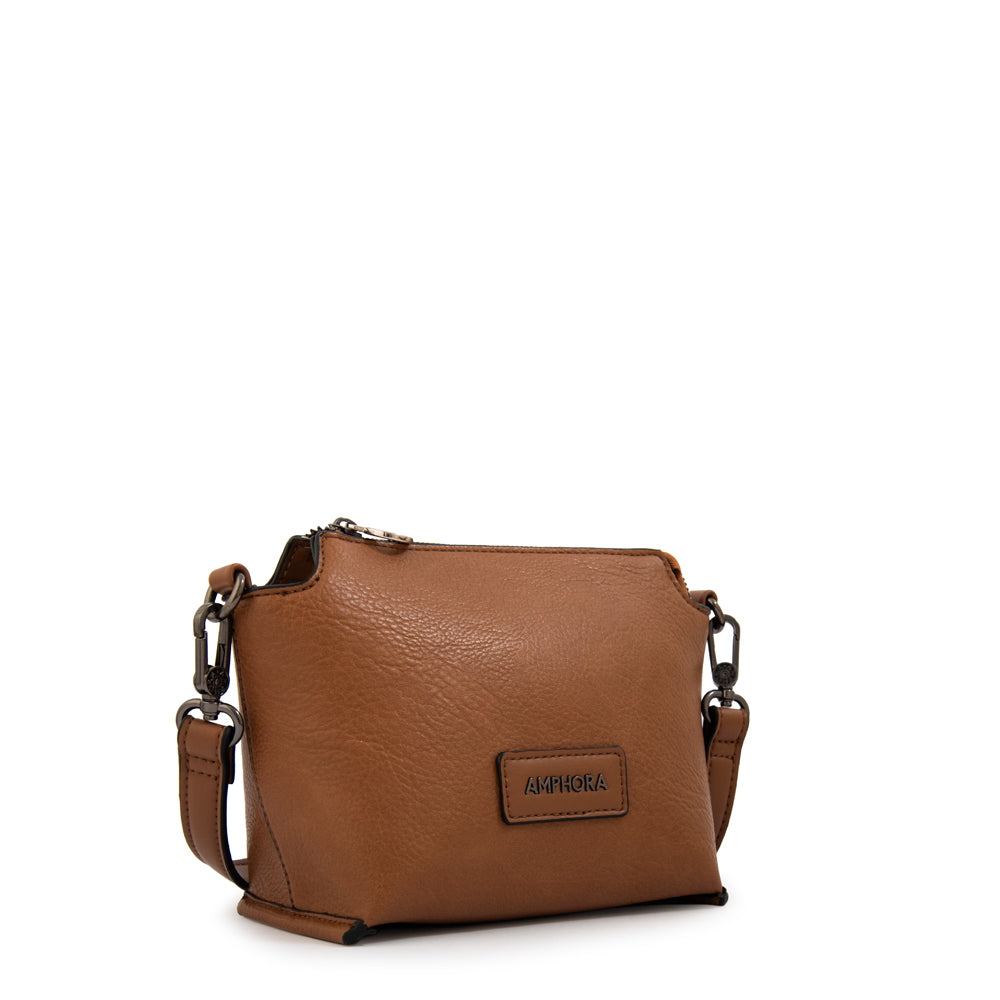 Crossbody Sabrina Granulada Café