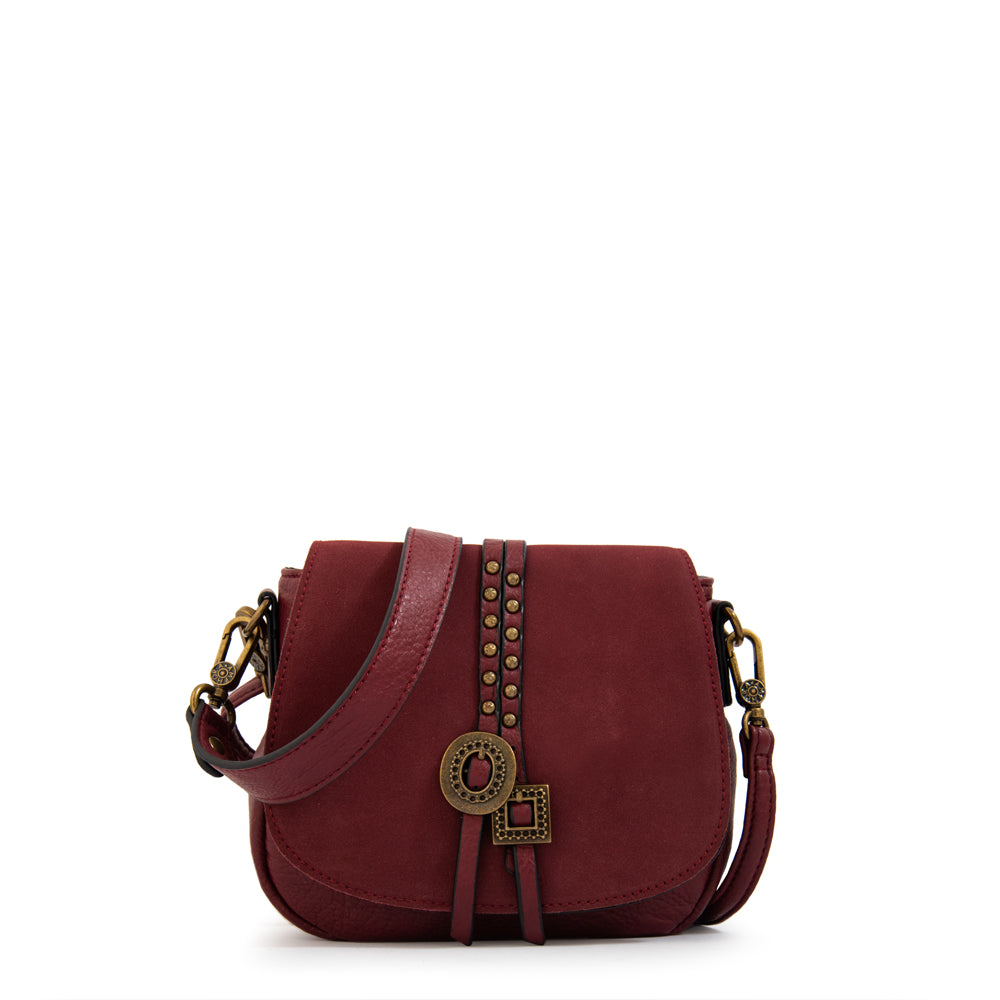 Crossbody Indonesia Gamuzado Burdeo