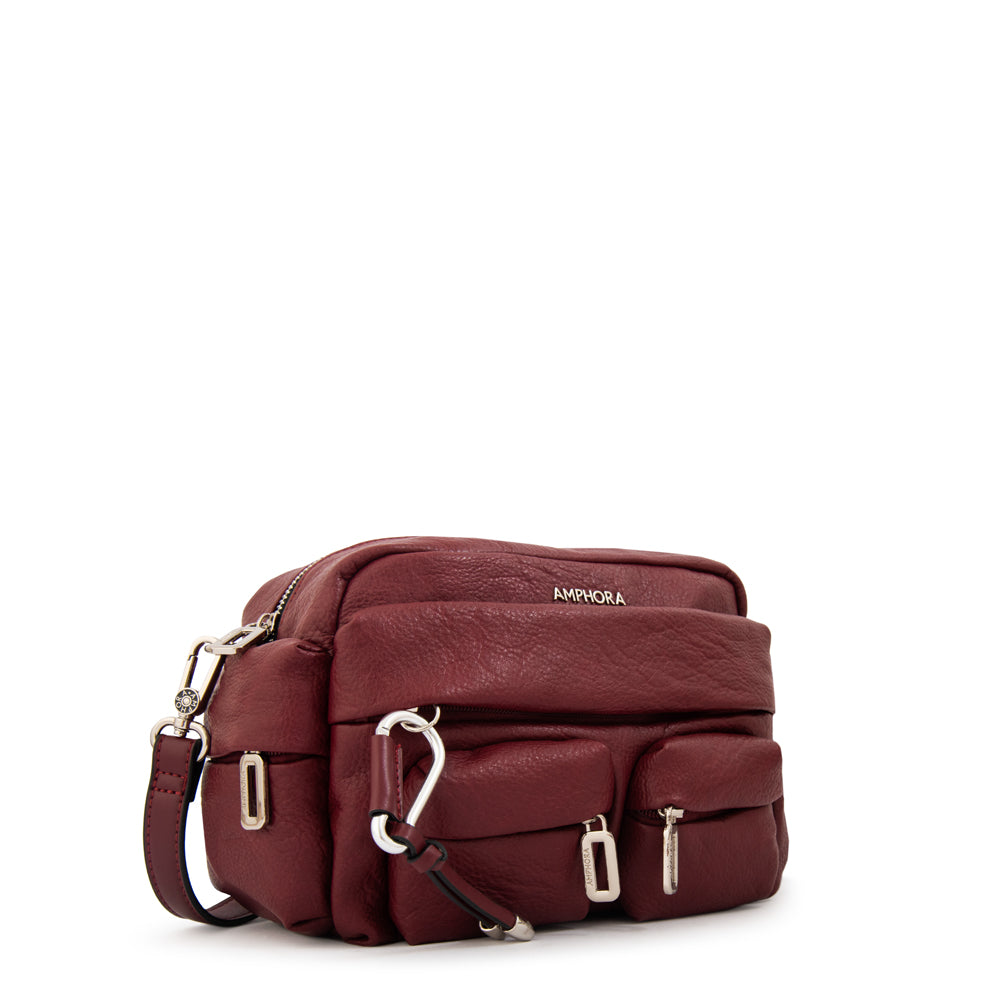 Crossbody Berta Granulada Burdeo