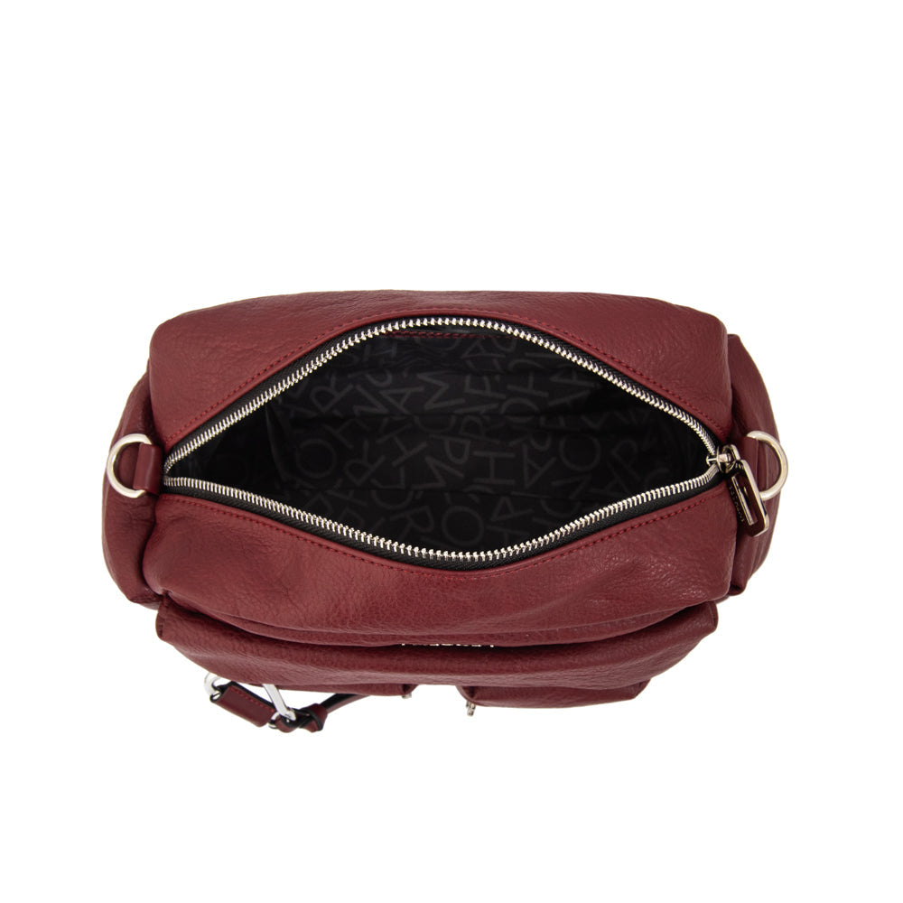 Crossbody Berta Granulada Burdeo