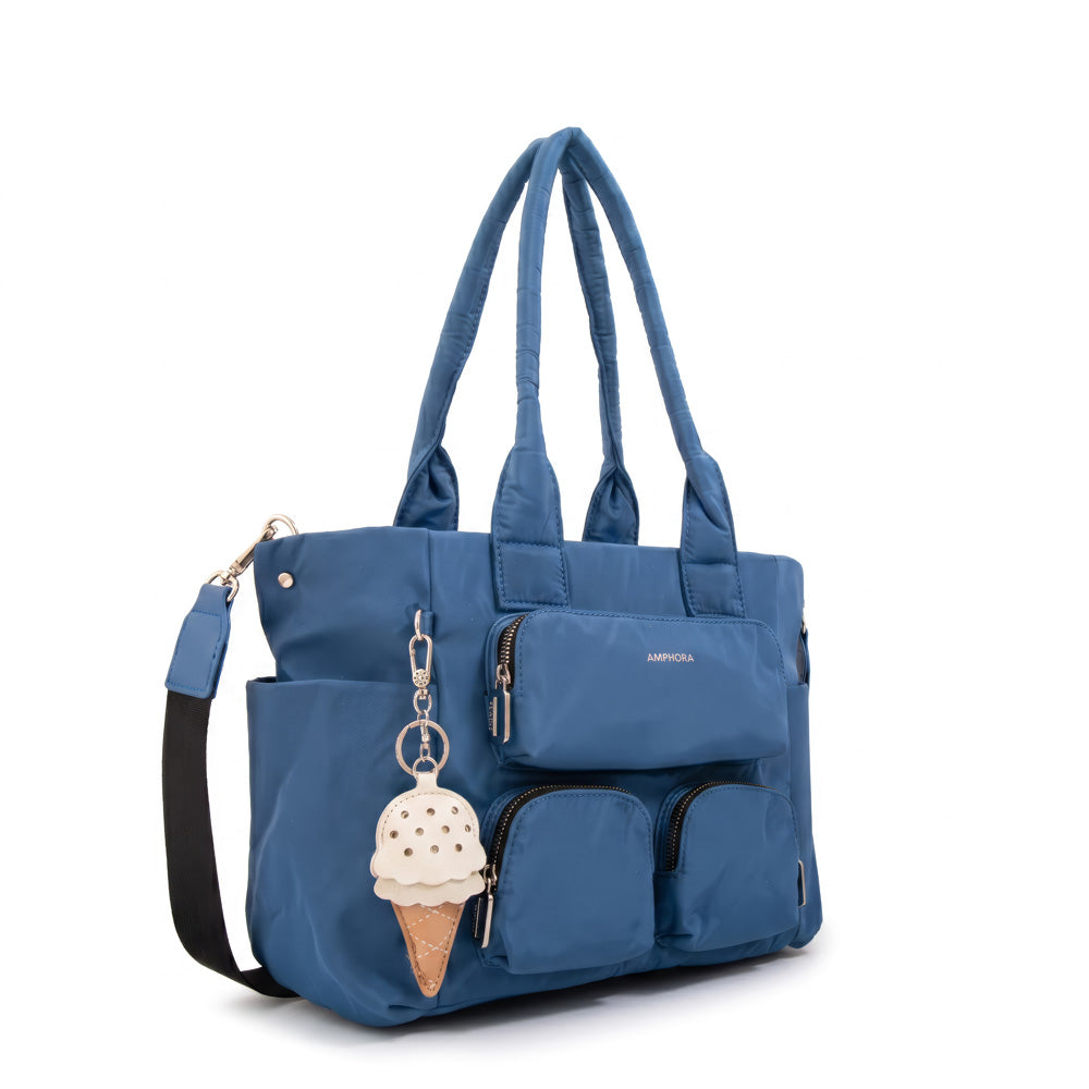 Cartera Dos Asas Gelatto Nylon Azul