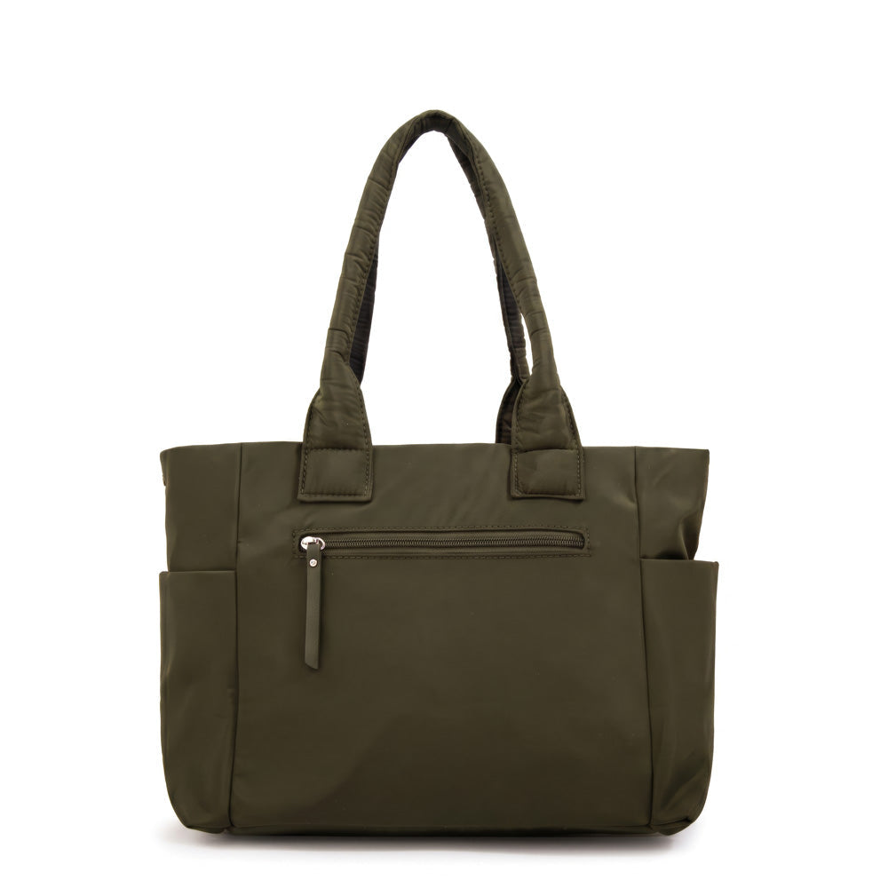 Cartera Dos Asas Gelatto Nylon Verde Oliva