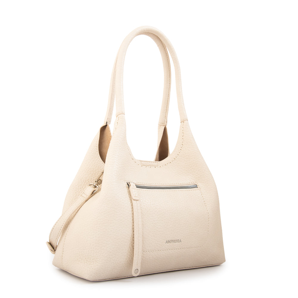 Cartera Dos Asas Lys Blanco Crudo