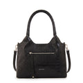 Cartera Dos Asas Lys Croco Negro