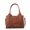 Cartera Dos Asas Lys Croco Café