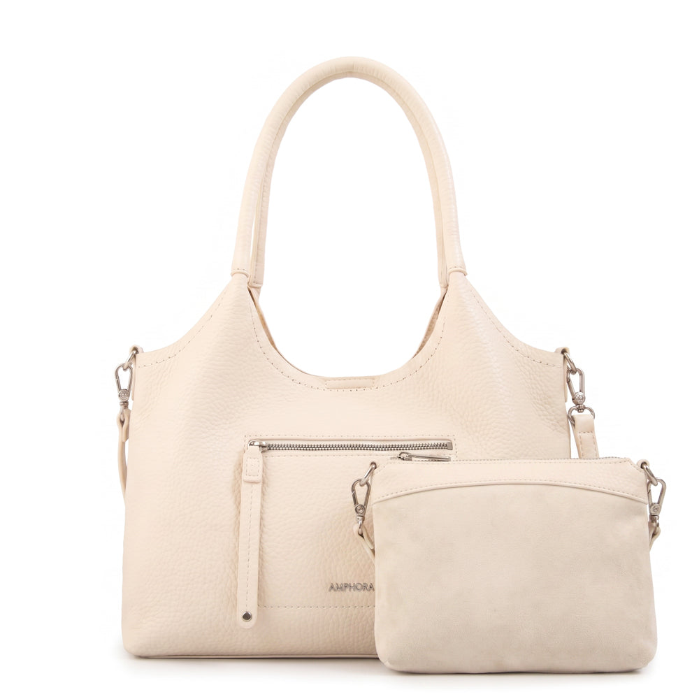 Cartera Corte Recto Lys Blanco Crudo