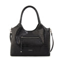 Cartera Corte Recto Lys Croco Negro