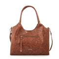 Cartera Corte Recto Lys Croco Café