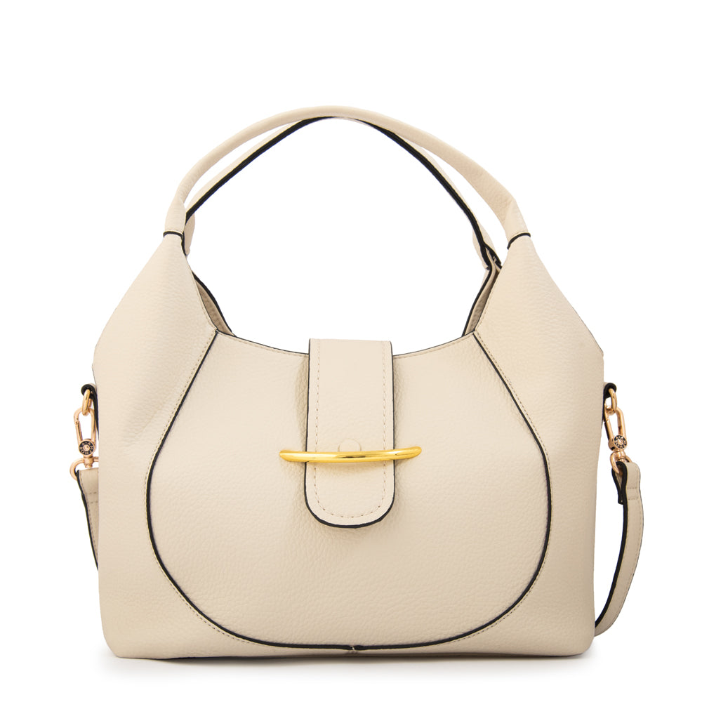 Cartera Dos Asas Melodie Blanco Crudo