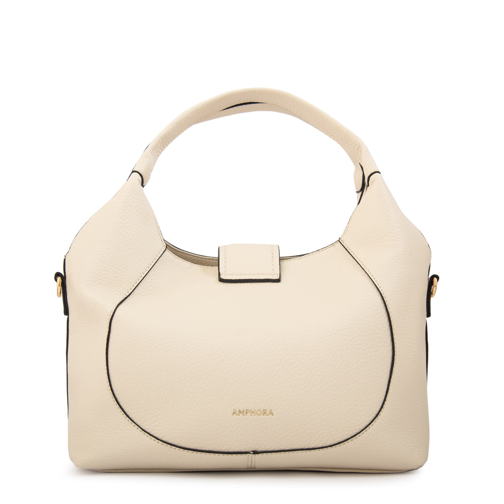 Cartera Dos Asas Melodie Blanco Crudo
