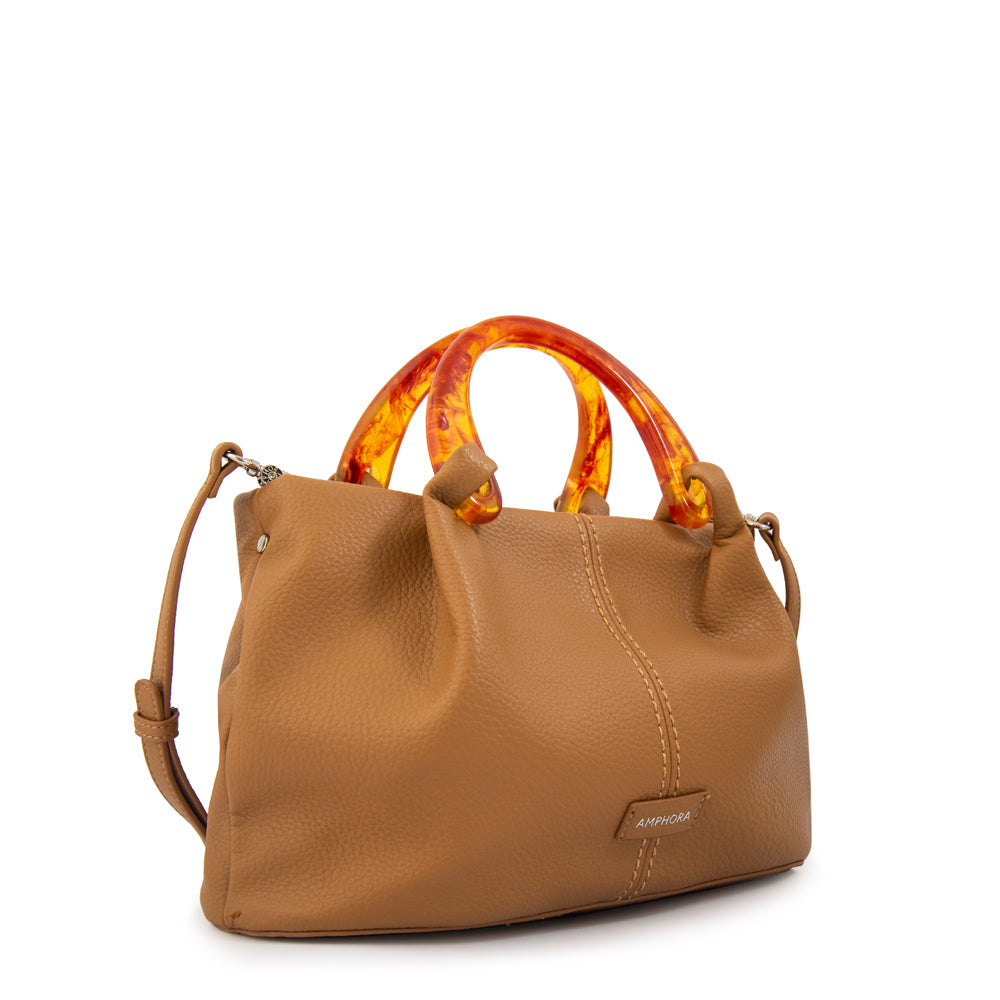 Cartera Dos Asas Belle Camel