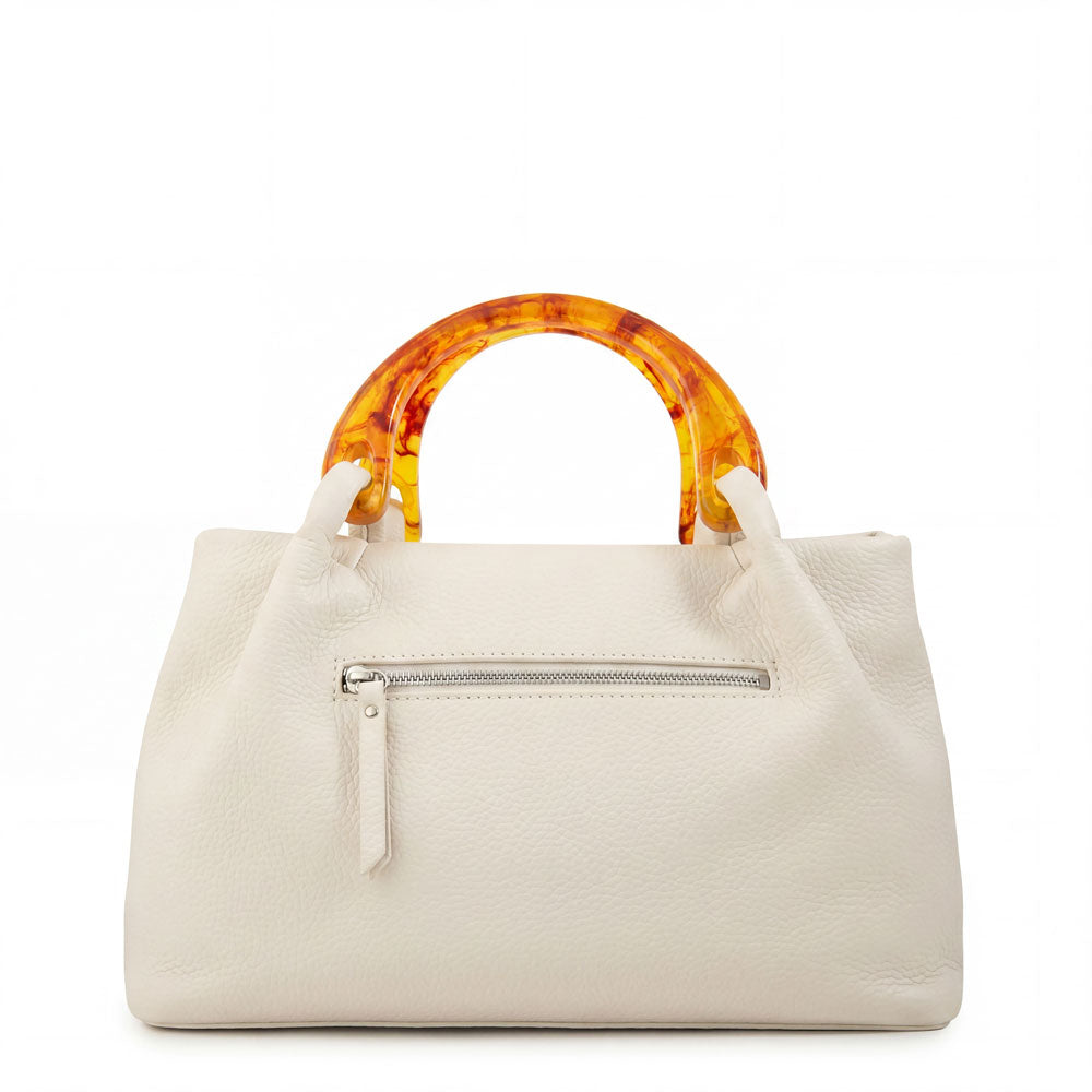 Cartera Dos Asas Belle Blanco Crudo