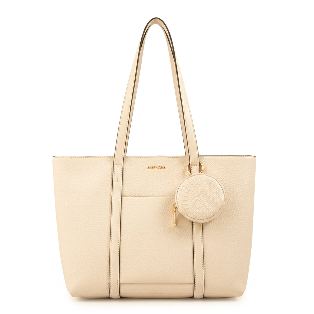 Cartera Dos Asas Grande Rina Blanco Crudo