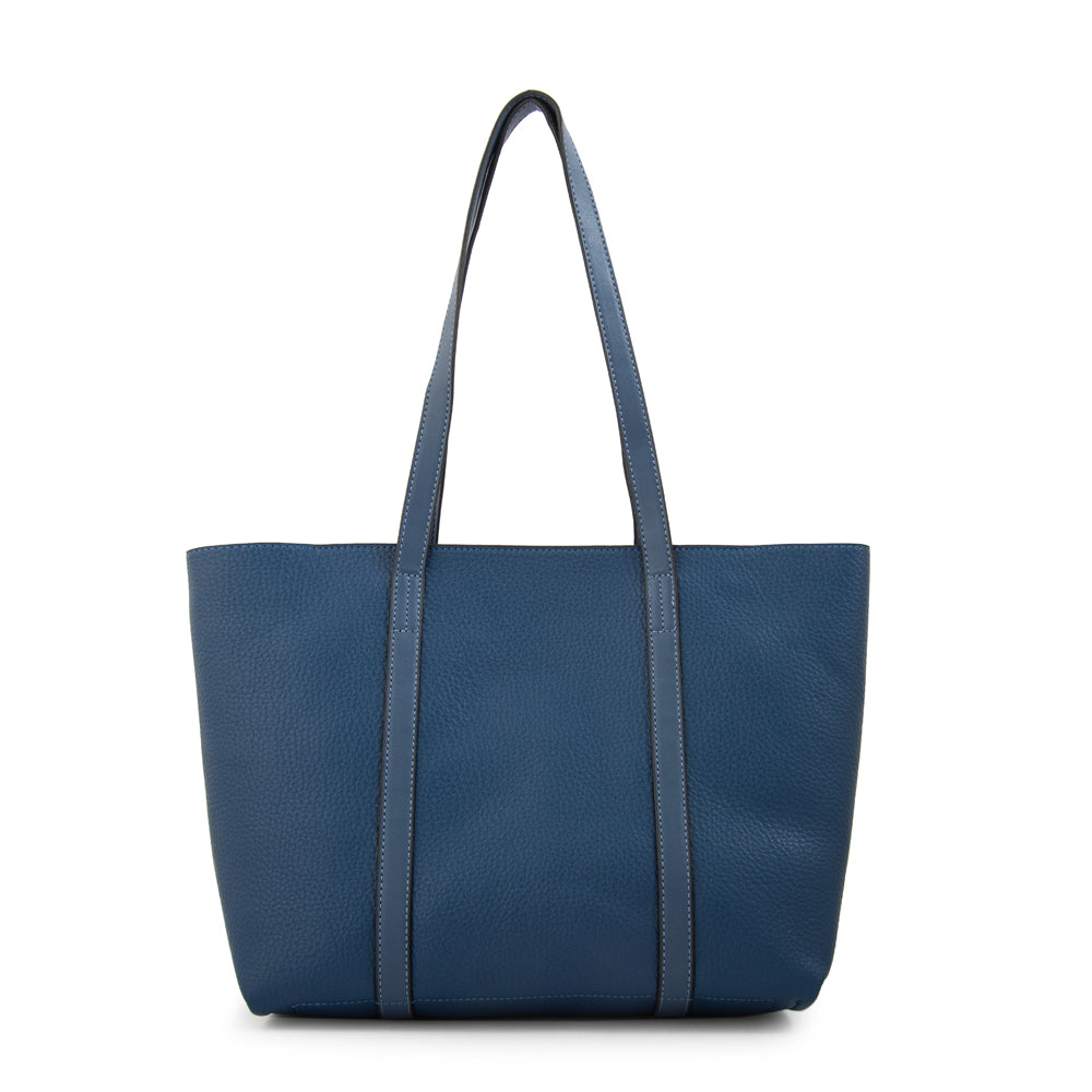 Cartera Dos Asas Grande Rina Azul Oscuro
