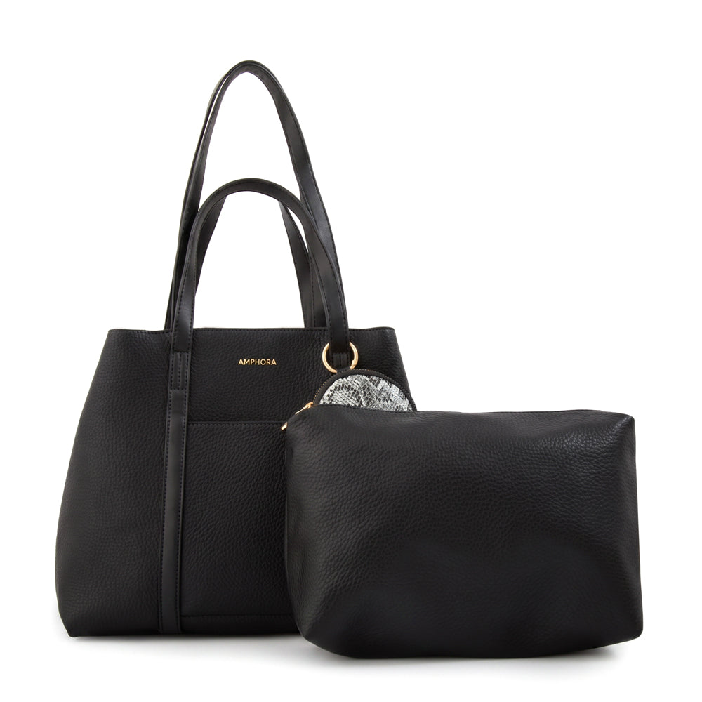 Cartera Dos Asas Rina Negro