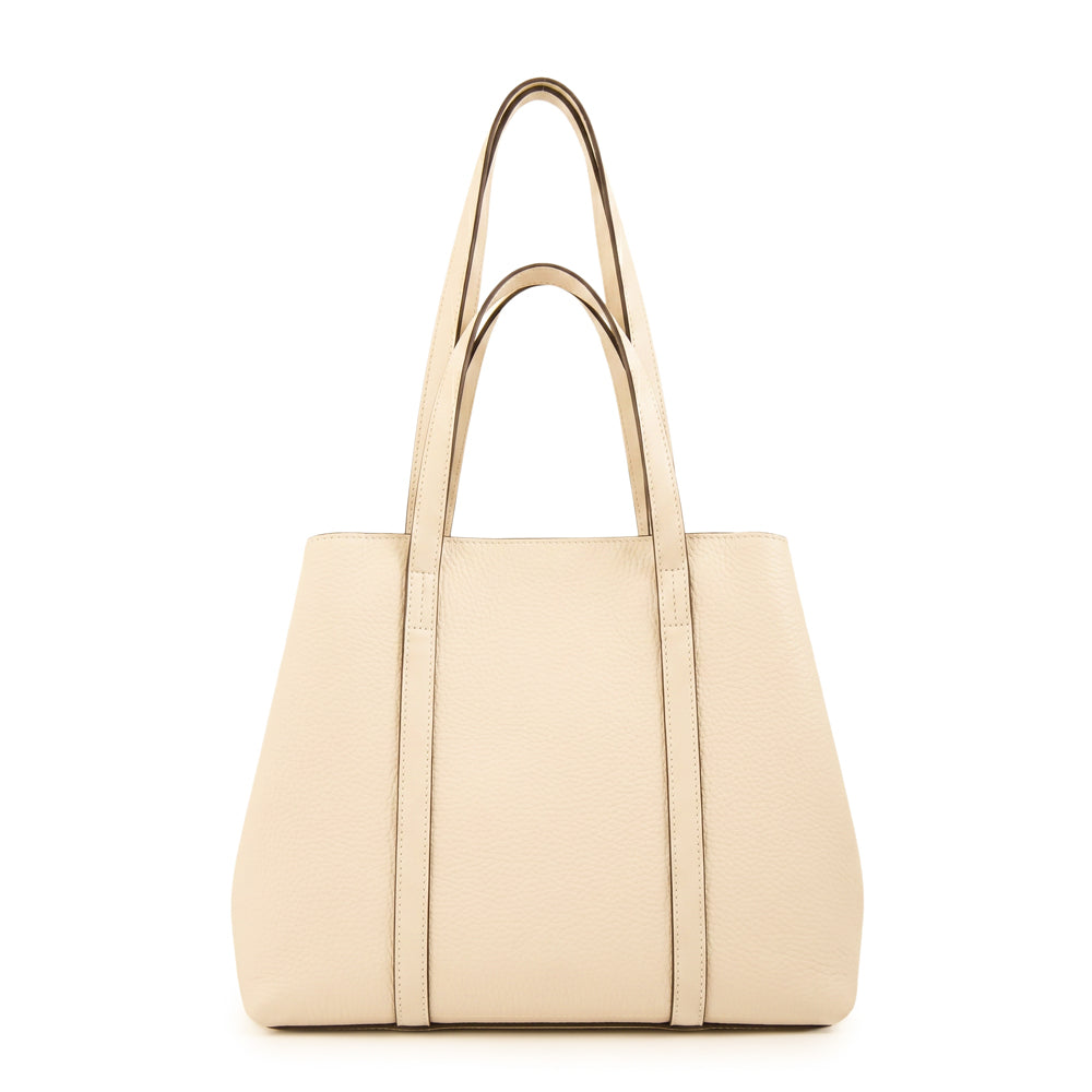 Cartera Dos Asas Rina Blanco Crudo