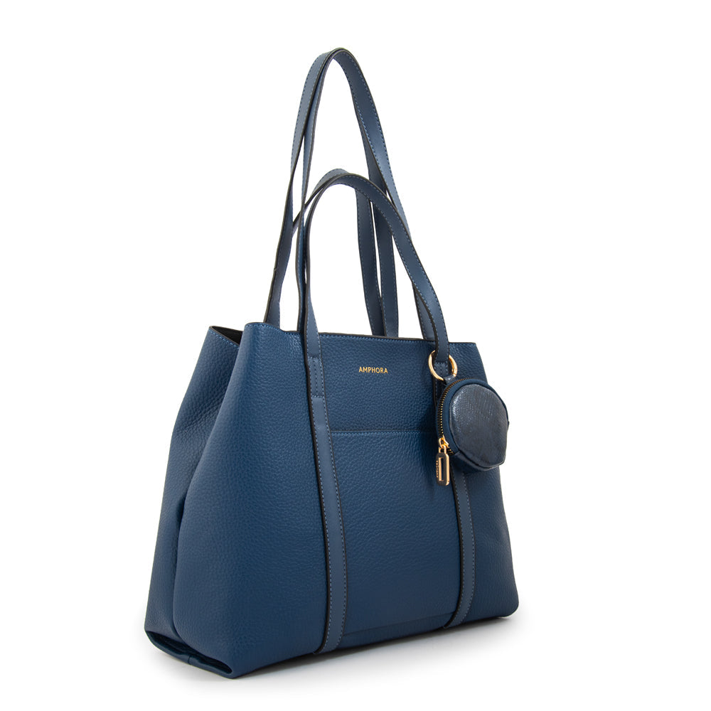 Cartera Dos Asas Rina Azul Oscuro