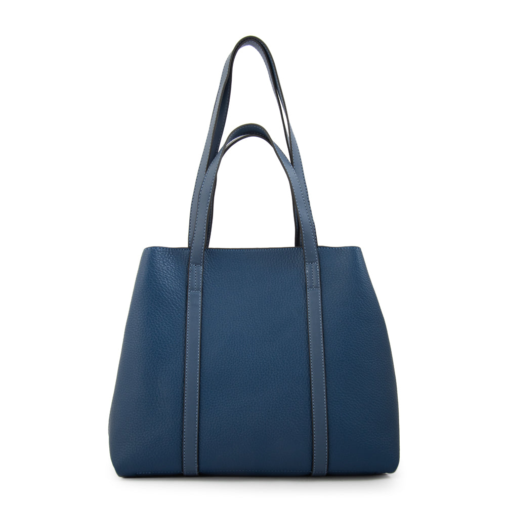 Cartera Dos Asas Rina Azul Oscuro