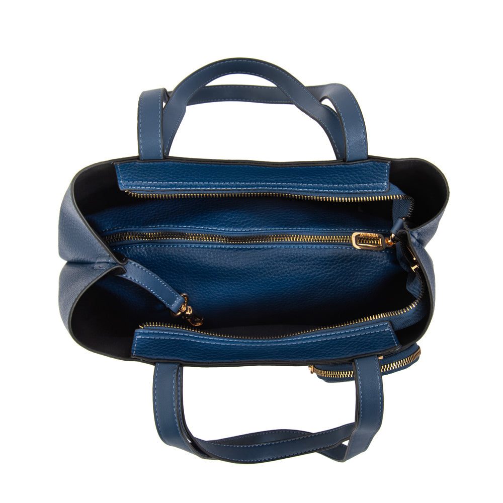 Cartera Dos Asas Rina Azul Oscuro