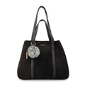 Cartera Dos Asas Rina Gamuzado Negro