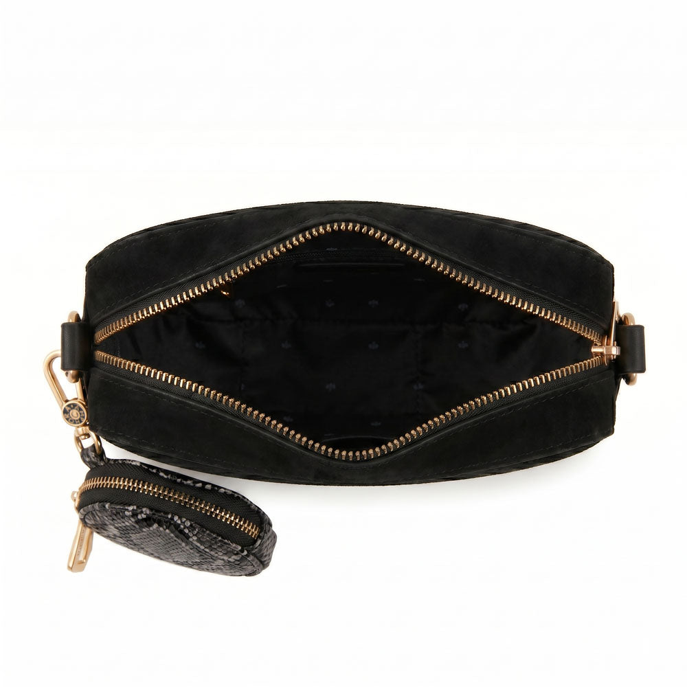 Crossbody Rina Gamuzado Negro