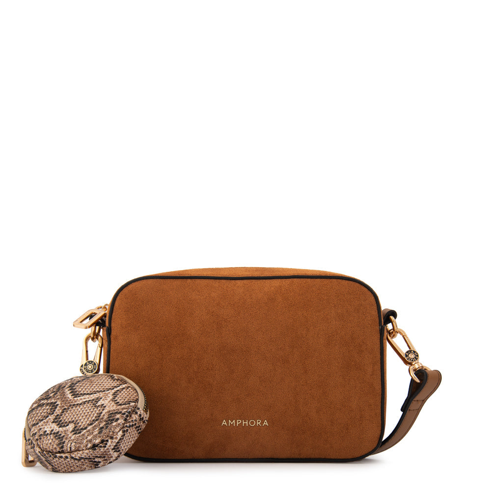 Crossbody Rina Gamuzado Café