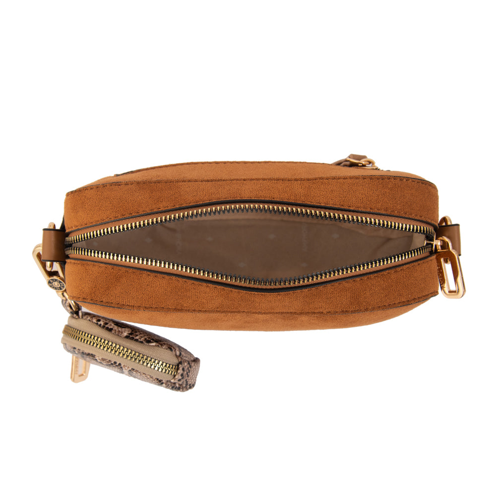 Crossbody Rina Gamuzado Café