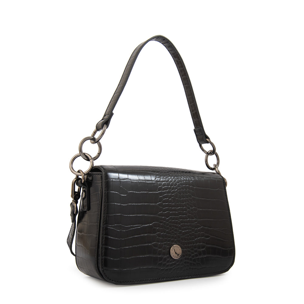 Crossbody Adeline Croco Negro