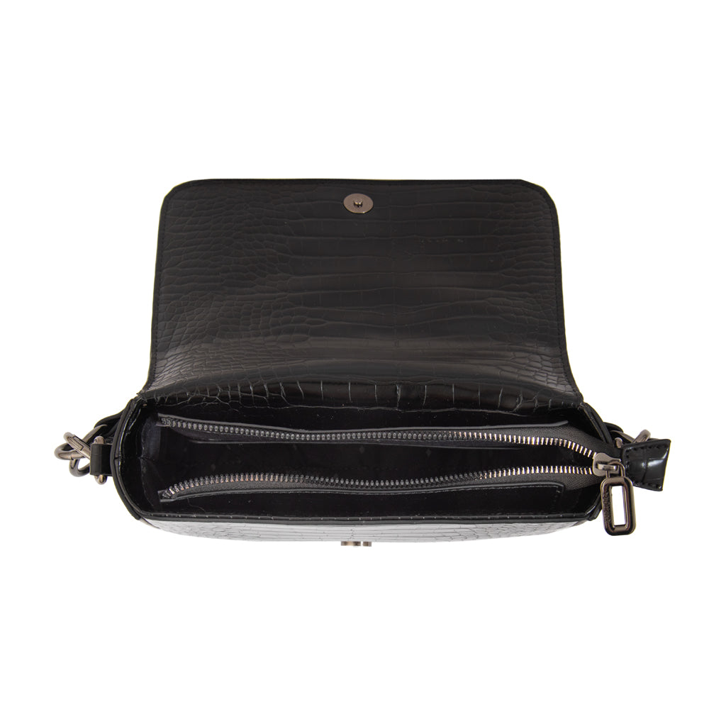 Crossbody Adeline Croco Negro