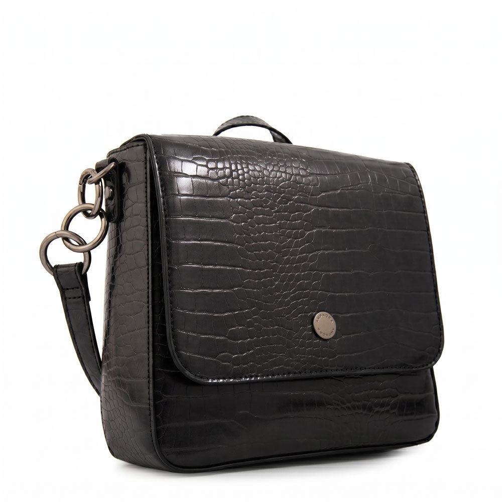 Mochila Adeline Croco Negro