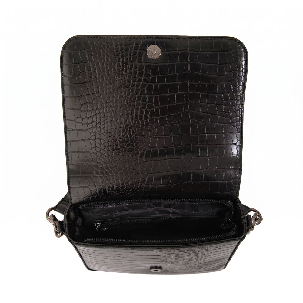 Mochila Adeline Croco Negro