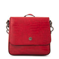 Mochila Adeline Croco Rojo Oscuro