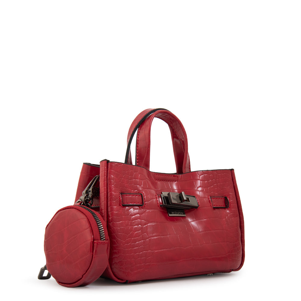 Crossbody Camil Croco Rojo Oscuro