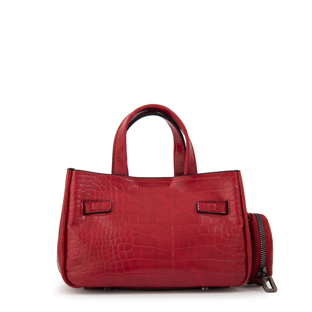 Crossbody Camil Croco Rojo Oscuro
