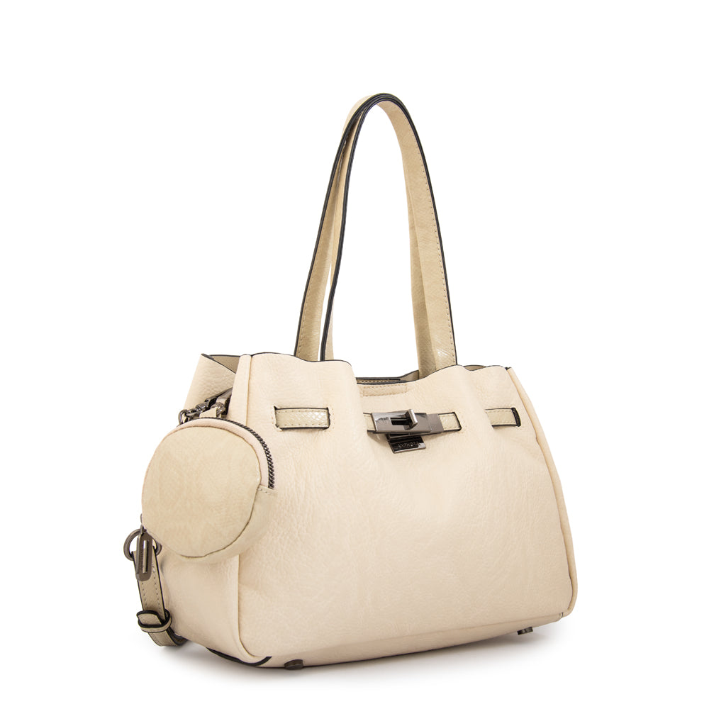 Cartera Dos Asas Camil Blanco Crudo
