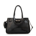 Cartera Dos Asas Camil Croco Negro