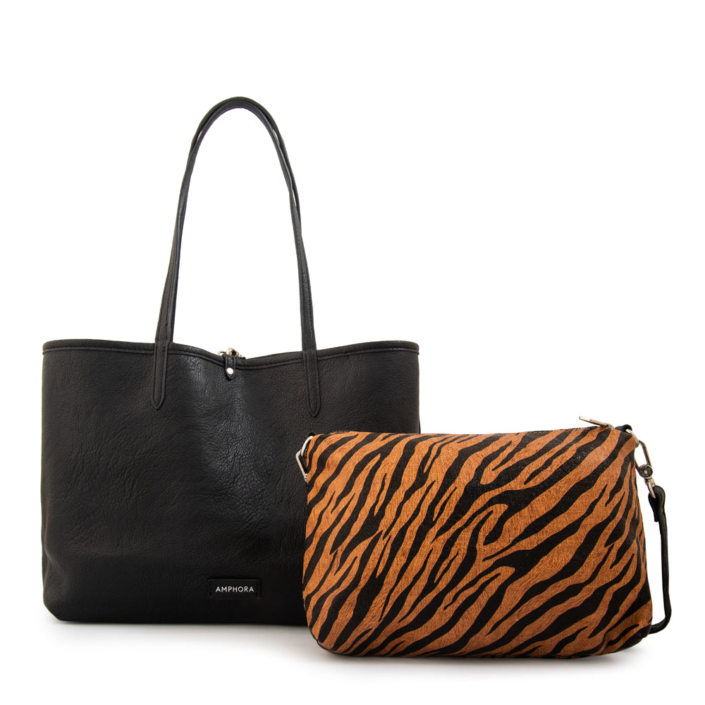Cartera Dos Asas Reversible Grande Moira Camel