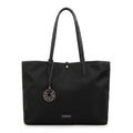 Cartera Dos Asas Reversible Grande Moira Nylon Negro